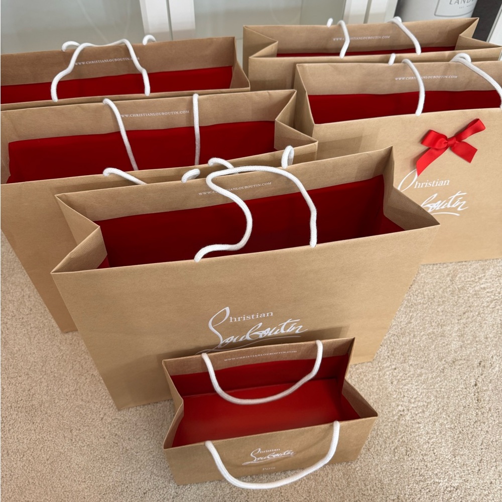 Louboutin shopping bags